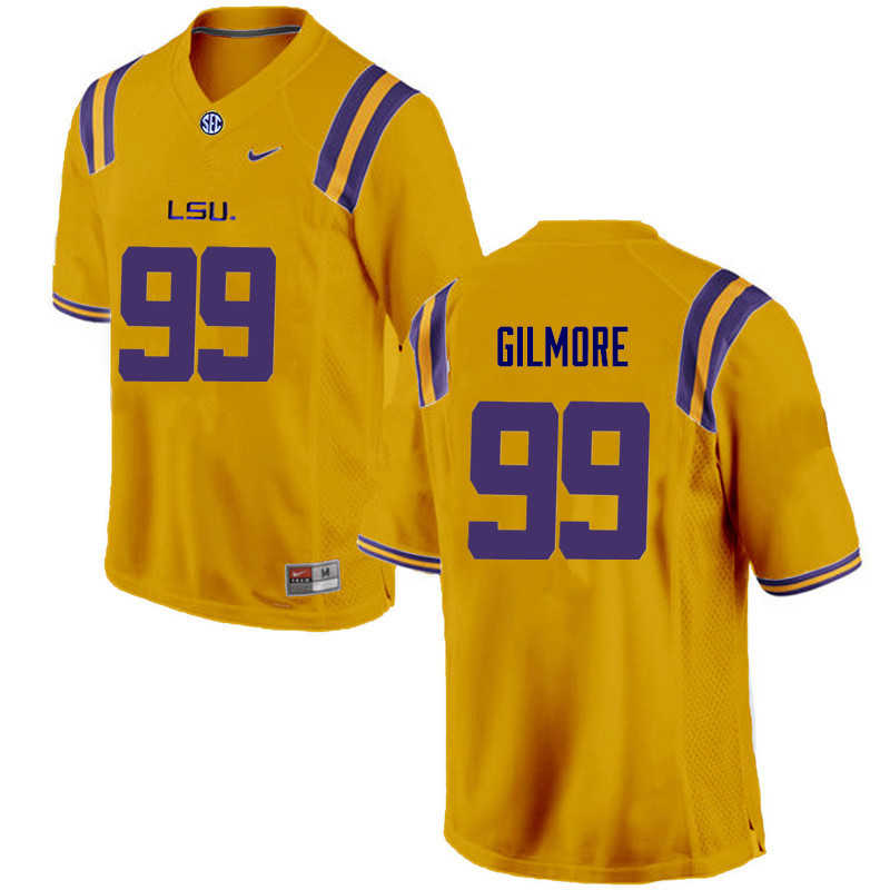 Men LSU Tigers #99 Greg Gilmore College Football Jerseys Game-Gold